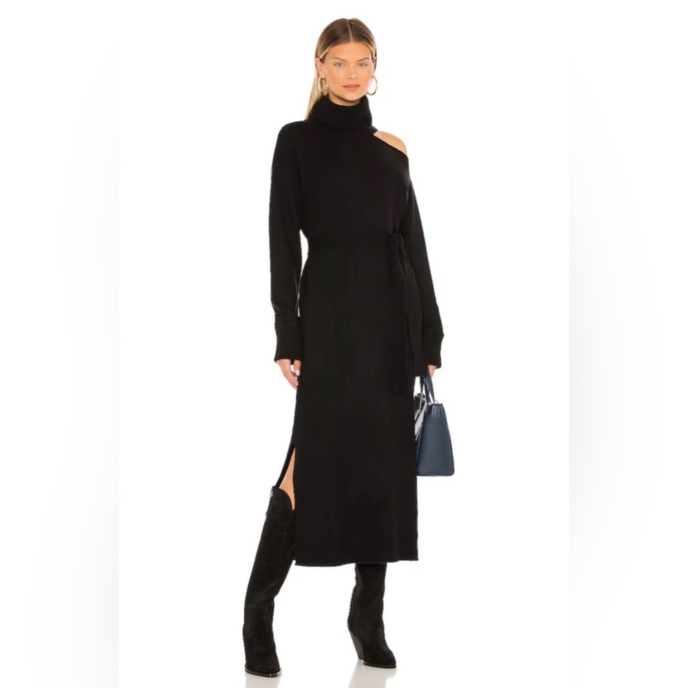 Paige - Raundi Shoulder Cutout Dress in Black - Medium NWT